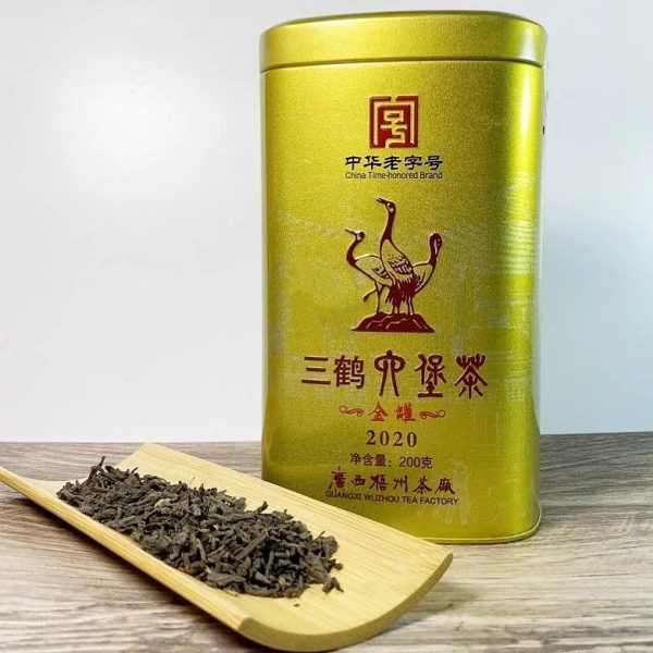 三鶴六堡茶-金罐2020-老字號|茶葉200g