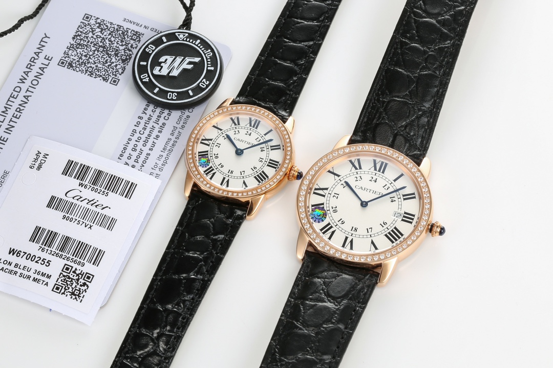 3wf upgraded version, top tier Cartier RONDE CARTIER London series WSRN0021 and W6700155 models